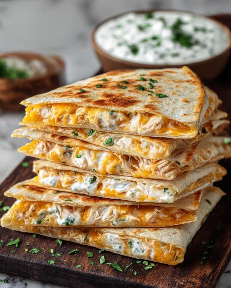 High-Protein Chicken Ranch Quesadilla Recipe