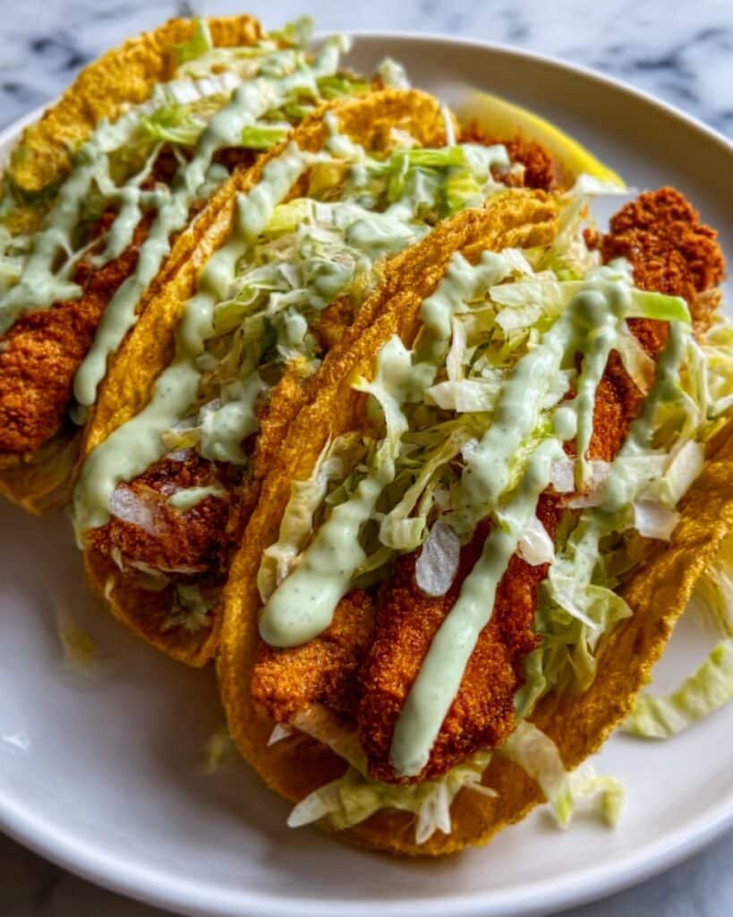 Dill Pickle Ranch Smash Chicken Tacos Recipe