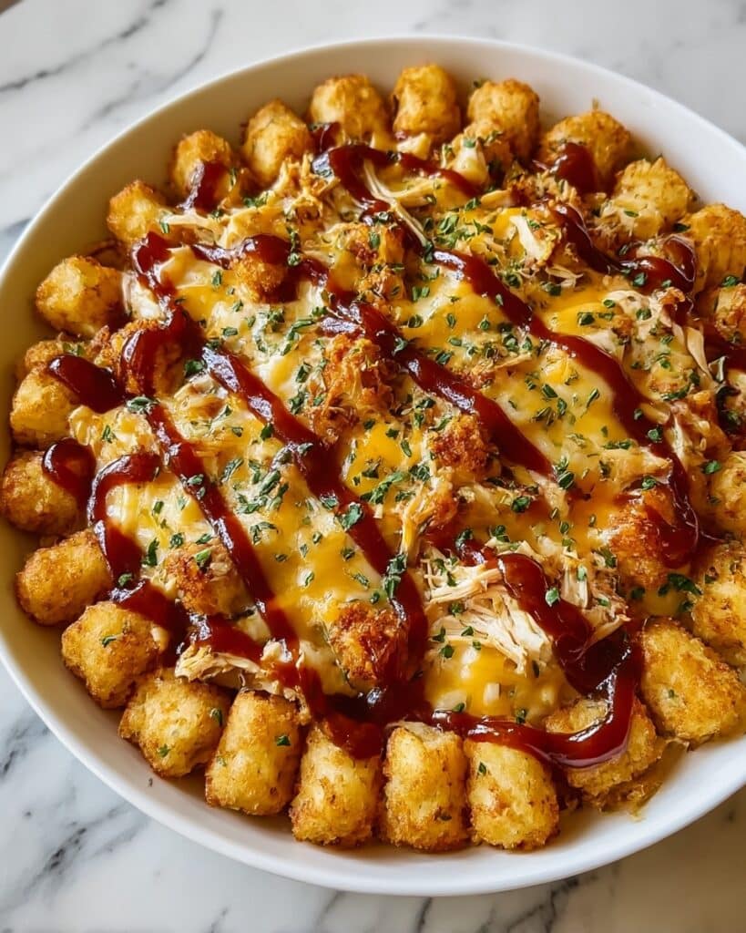 BBQ Chicken Tater Tot Casserole Recipe