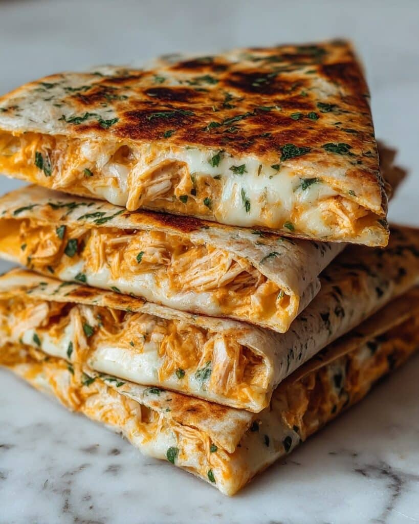 High Protein Chicken Ranch Quesadilla Crispy Creamy Low Carb Recipe