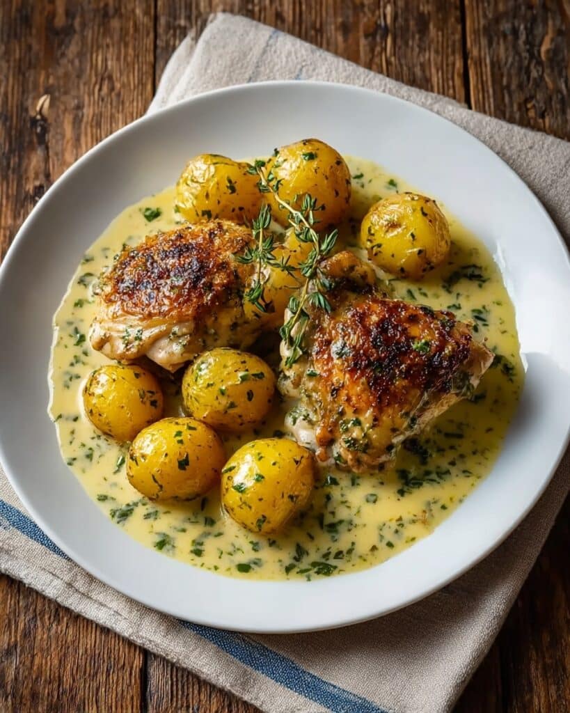 Garlic Parmesan Chicken and Potatoes Recipe