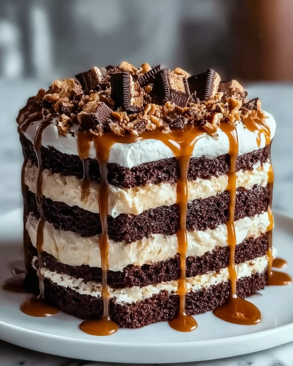 Irresistible Chocolate Caramel Toffee Crunch Cake Recipe