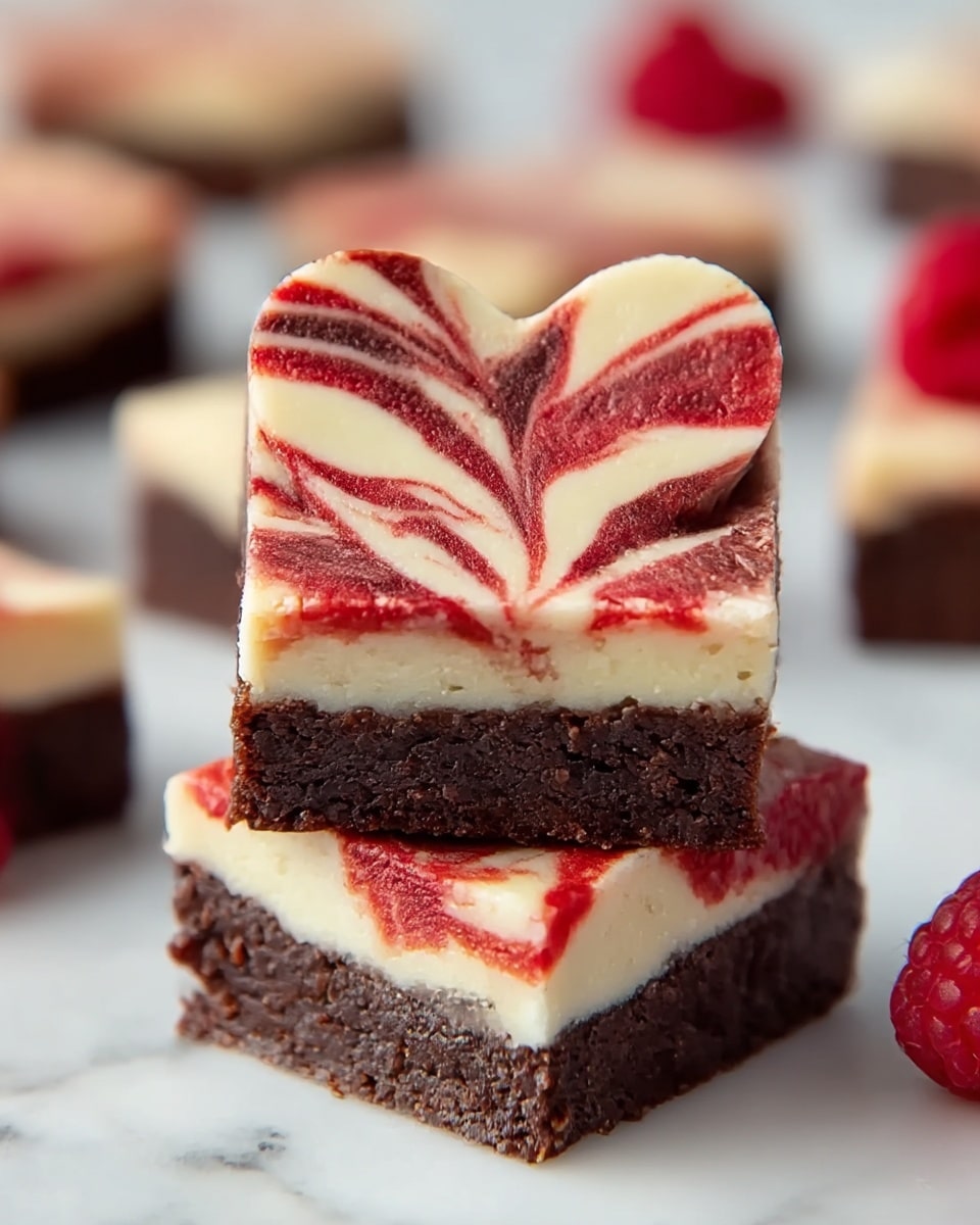 Heart Shaped Raspberry Swirl Cheesecake Brownies Recipe