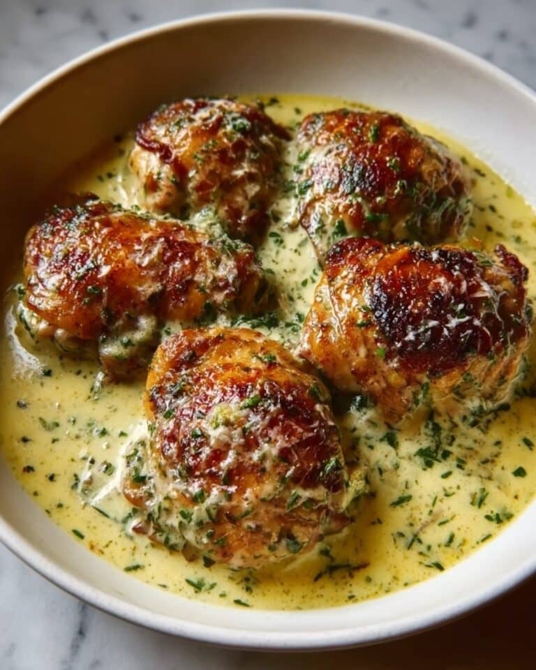 Bobby Flay Chicken Thighs with Creamy Garlic Sauce Recipe