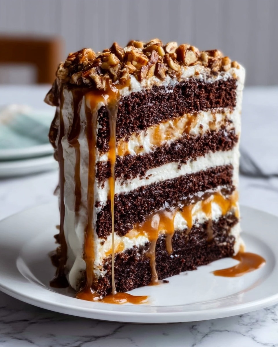 Ultimate Chocolate Caramel Toffee Crunch Cake Recipe