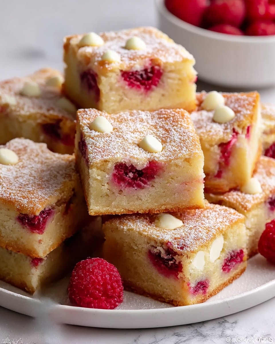 White Chocolate Raspberry Blondies Recipe