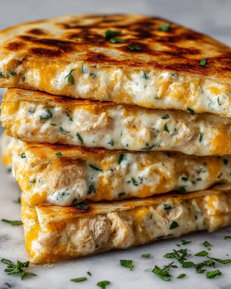 High-Protein Chicken Ranch Quesadilla Recipe