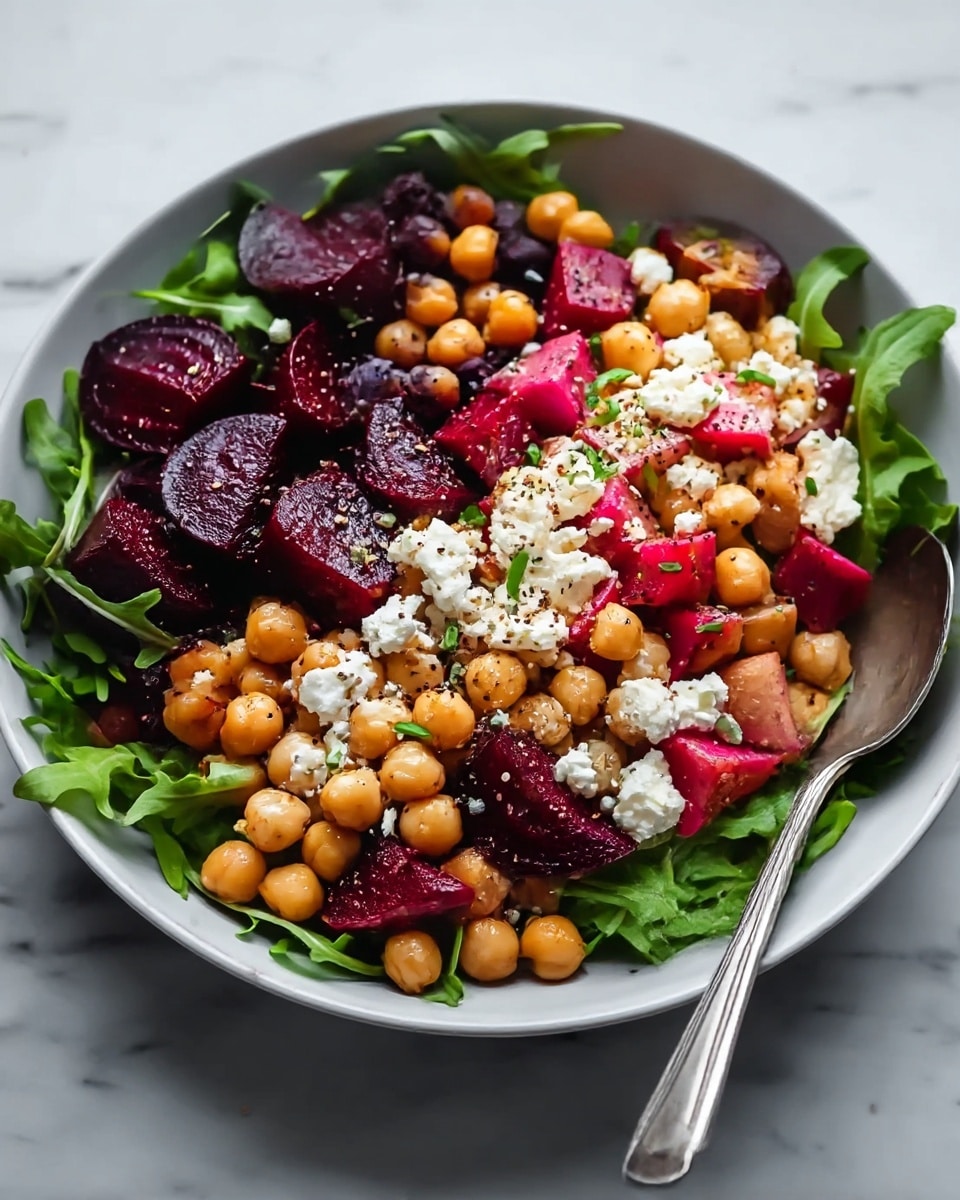 Roasted Beet and Chickpea Salad with Feta and Fresh Herbs Recipe