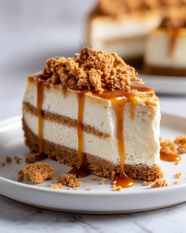 Creamy Biscoff Cookie Butter Cheesecake Recipe