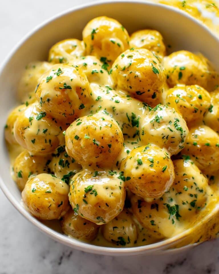 Creamy Garlic Baby Potatoes Recipe