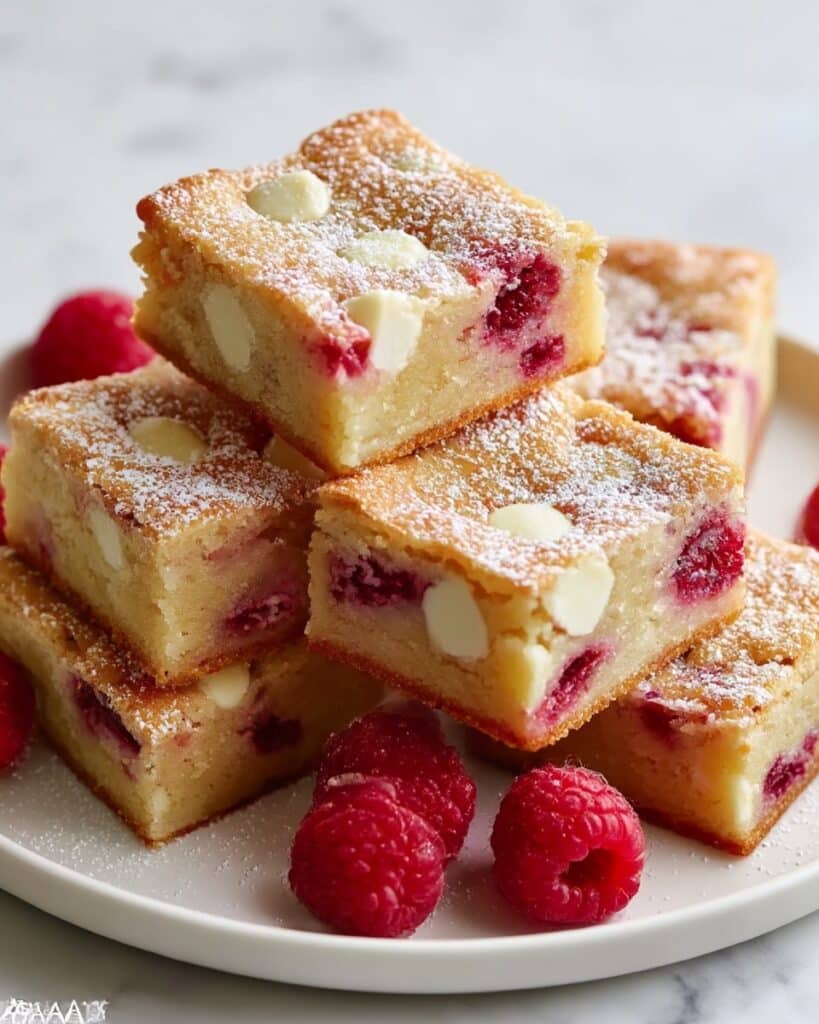 White Chocolate Raspberry Blondies Recipe