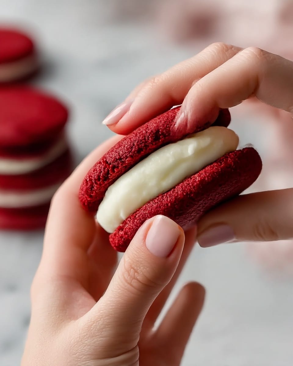 Tasty Red Velvet Cookie Sandwiches Recipe