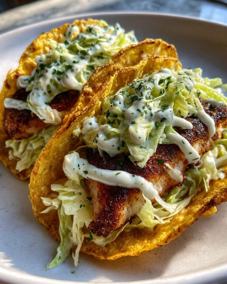 Dill Pickle Ranch Smash Chicken Tacos with Crispy Cheese Lace Recipe
