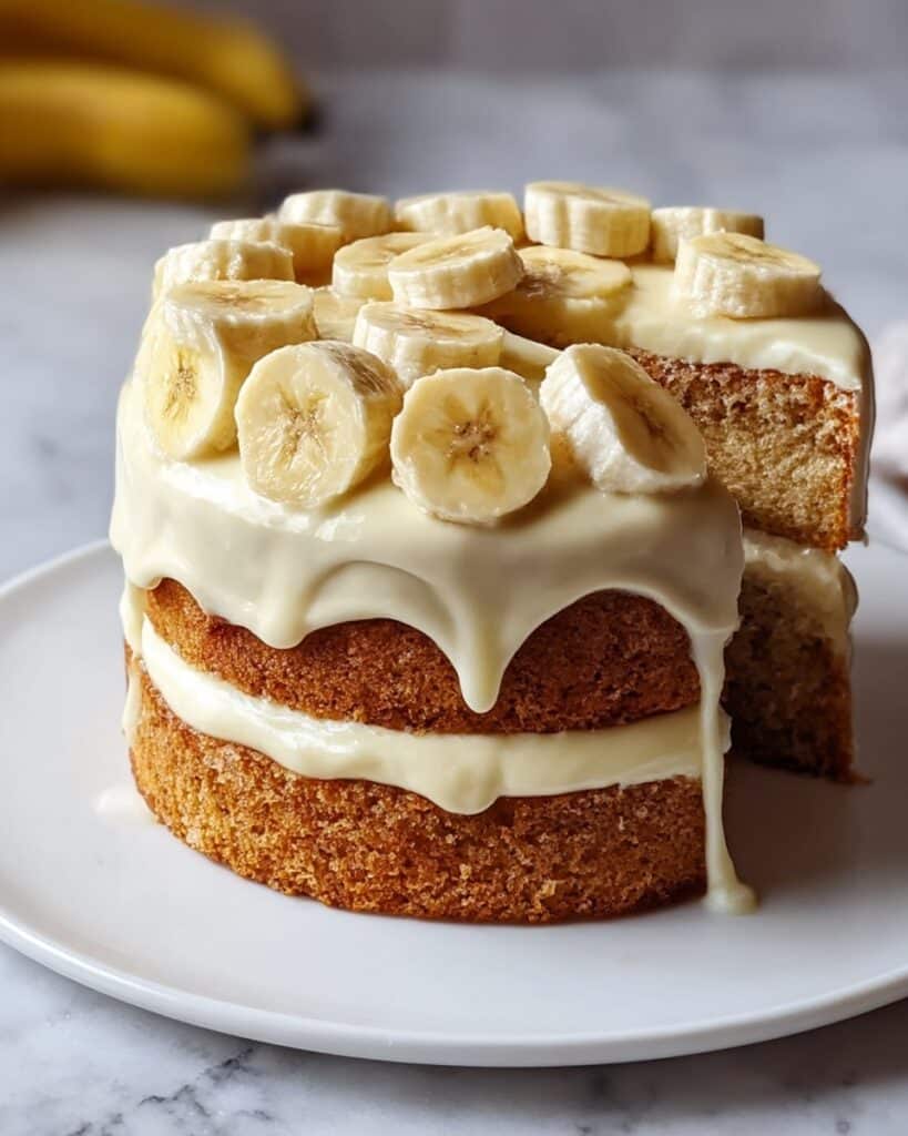 Heavenly Banana Cake With Cream Cheese Frosting Recipe