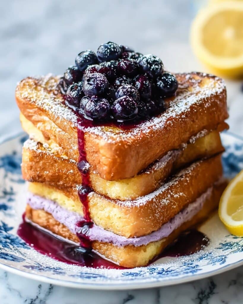 Blueberry Cheesecake Stuffed French Toast Delight Recipe