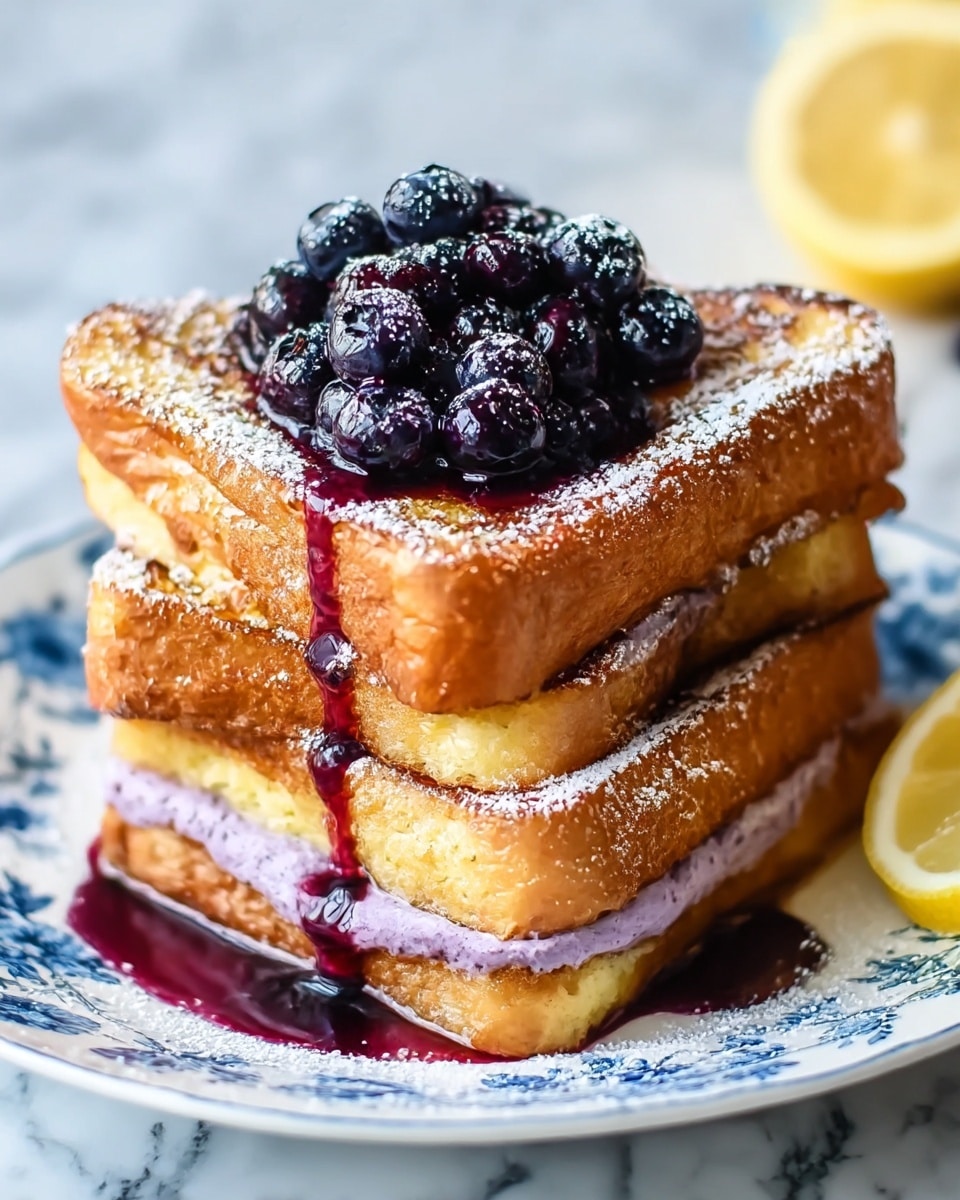 Blueberry Cheesecake Stuffed French Toast Delight Recipe