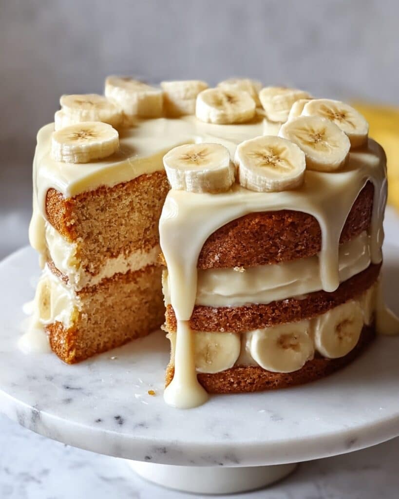 Heavenly Banana Cake With Cream Cheese Frosting Recipe