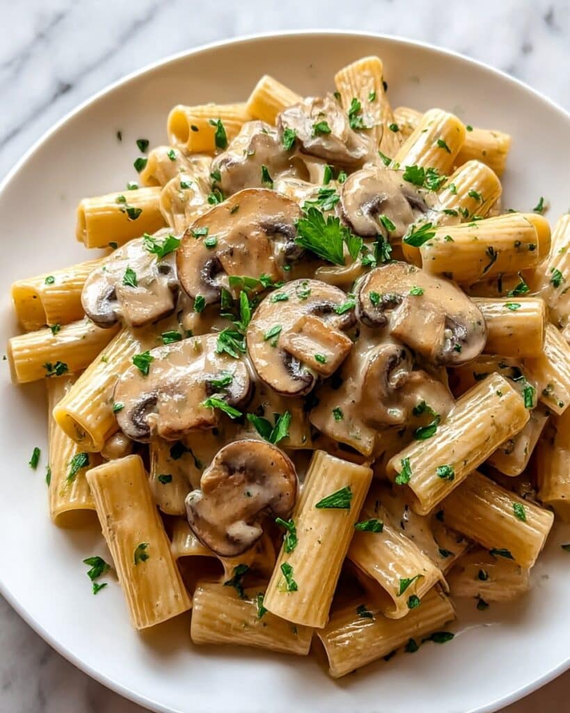Creamy Tuscan Mushroom Pasta Recipe