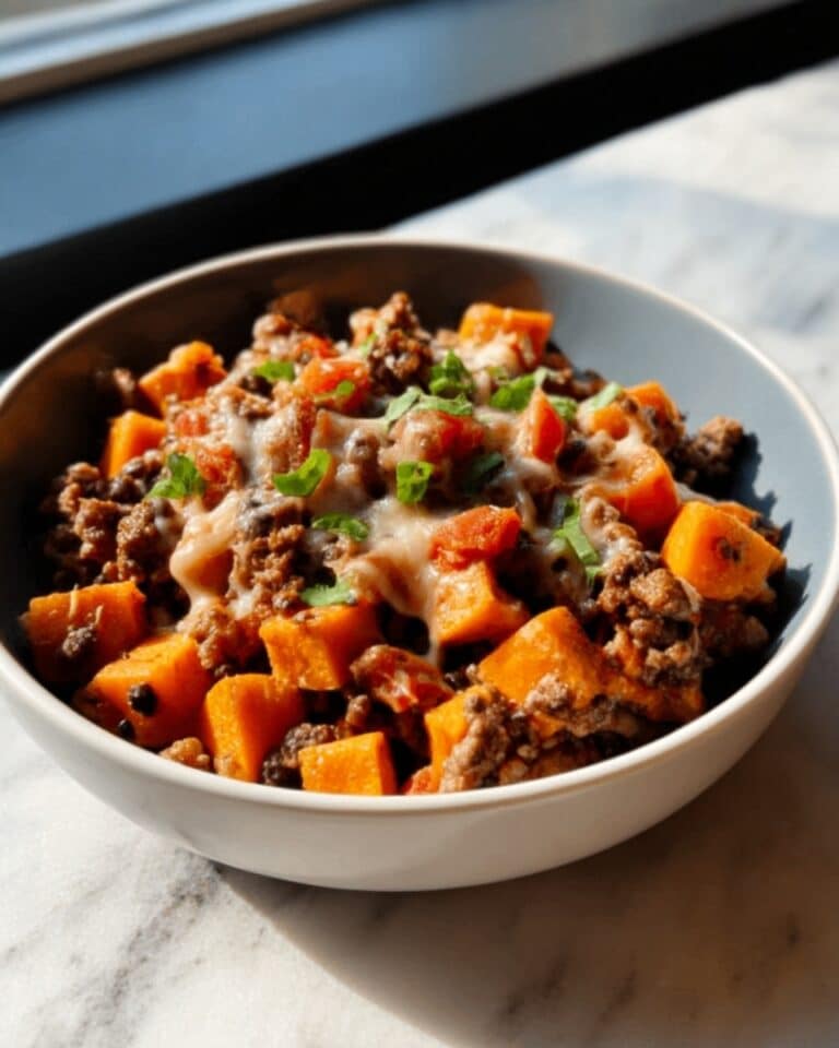 Southwest Ground Beef and Sweet Potato Skillet Recipe