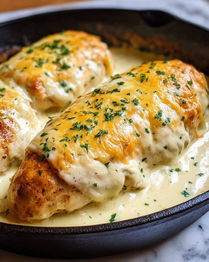 Smothered Cheesy Sour Cream Chicken Recipe