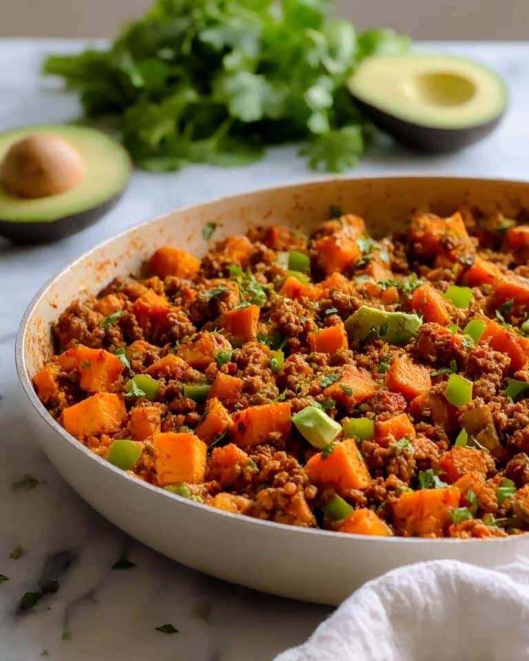 Easy Ground Beef and Sweet Potato Hash Recipe
