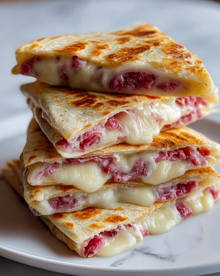 Corned Beef Swiss Reuben Quesadillas Recipe