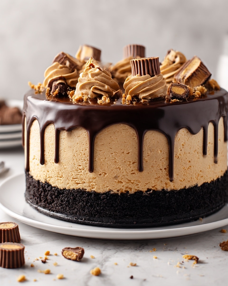 Reese’s Peanut Butter Cheesecake with Chocolate Crust Recipe