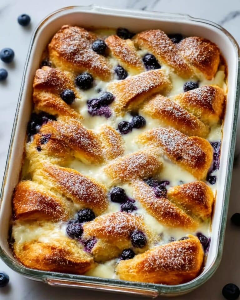 Blueberry Cream Cheese Croissant Bake Recipe