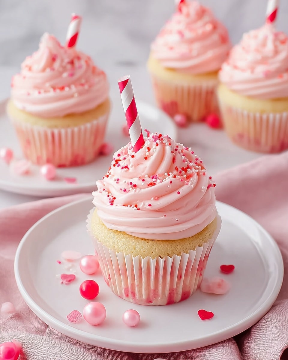 Strawberry Milkshake Cupcakes Recipe