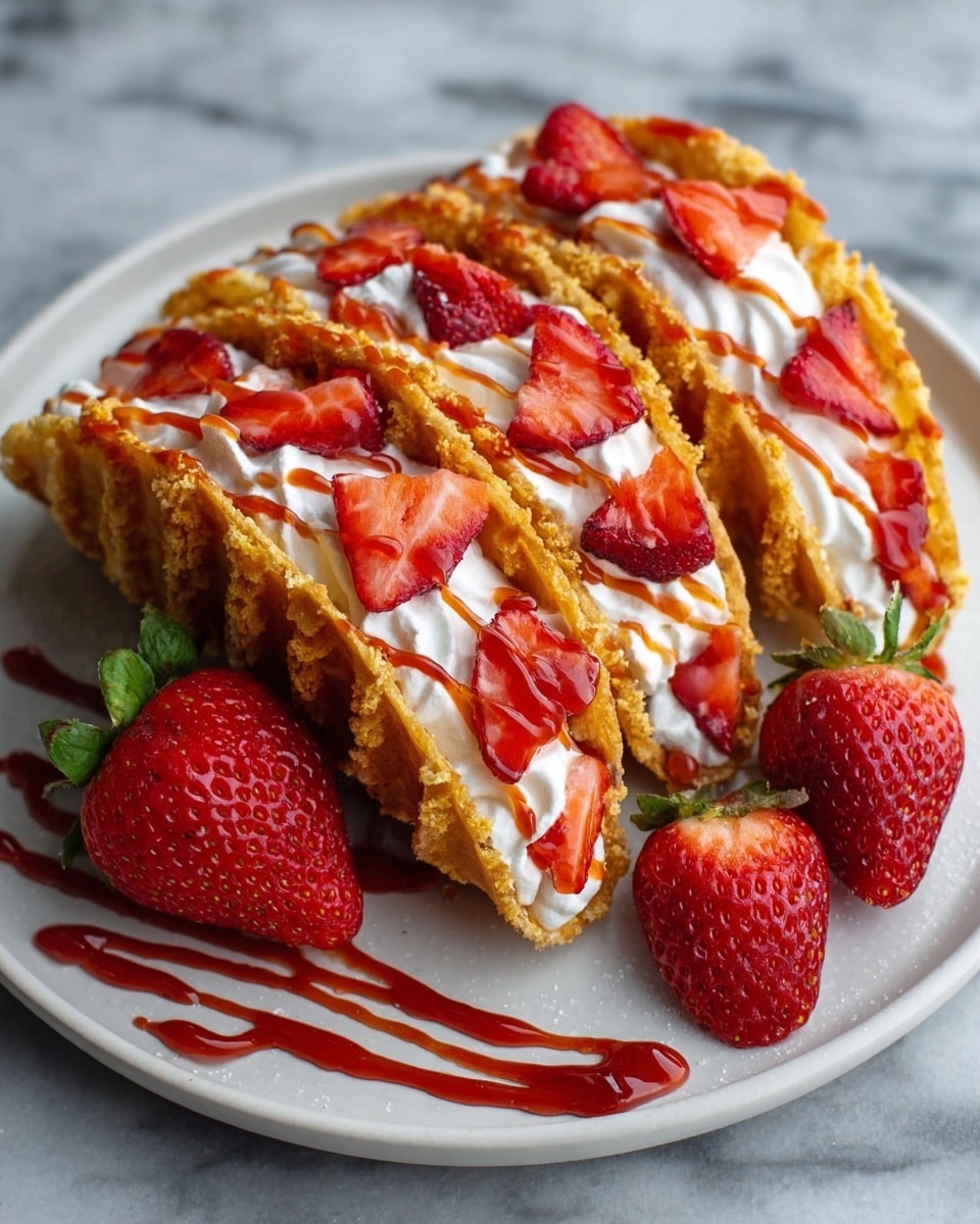 Strawberry Crunch Cheesecake Tacos Recipe