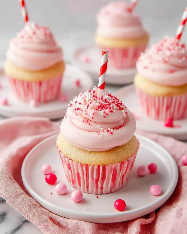 Strawberry Milkshake Cupcakes Recipe