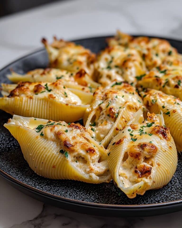 Creamy Chicken Alfredo Stuffed Shells 5 Simple Cozy Bake Recipe