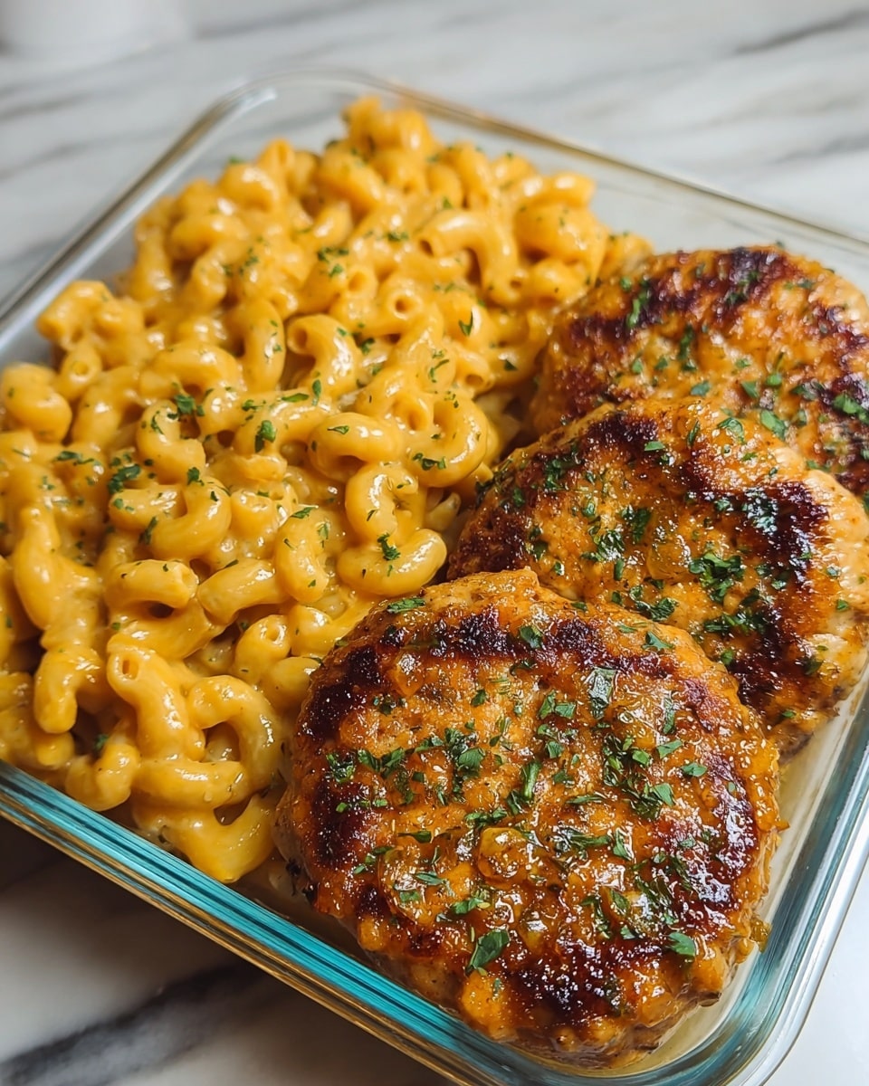 High Protein Honey Garlic Butter Chicken with Mac & Cheese Recipe